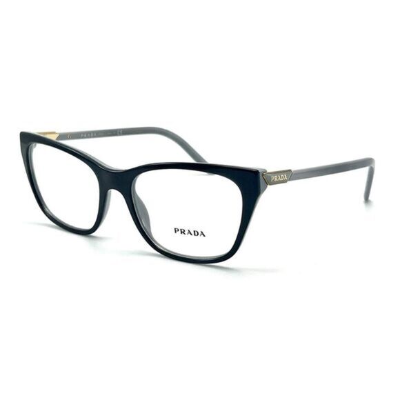 NEW PRADA VPR05Y 08Y-1O1 BLACK AUTHENTIC EYEGLASSES 53-17 140 - Picture 1 of 3